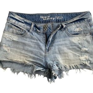 Hippie Laundry Light Blue Distressed Jean Shorts